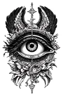 libra  eye biblical accurate angel tattoo design idea