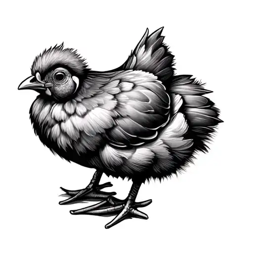 Baby Chicken tattoo design idea