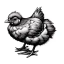 Baby Chicken tattoo design idea