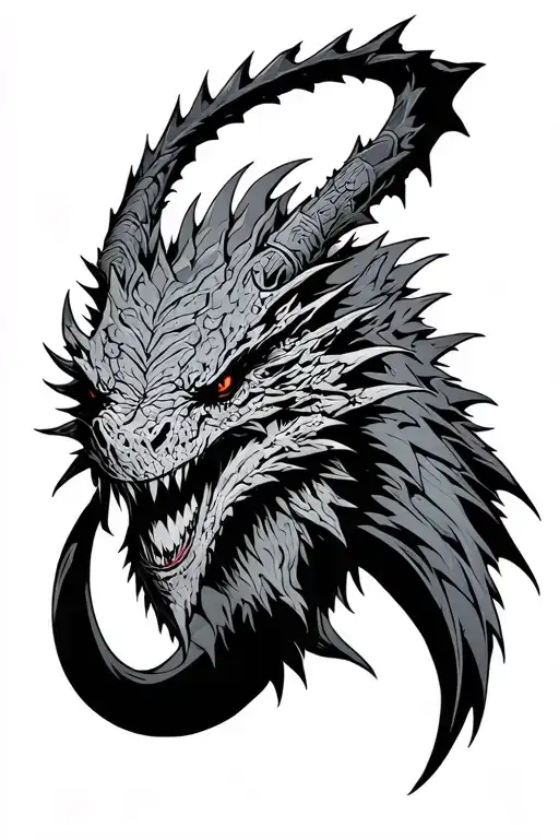 Monster hunter wilds game tattoo design idea