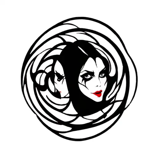 lesbian vampires tattoo design idea