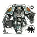 carcharadon space marine wh40k tattoo design idea