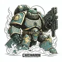 carcharadon space marine wh40k tattoo design idea