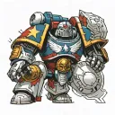 carcharadon space marine wh40k tattoo design idea