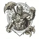 Roman gladiator tattoo design idea