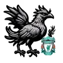 Liverpool badge with a liverbird tattoo design idea