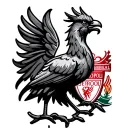Liverpool badge with a liverbird tattoo design idea