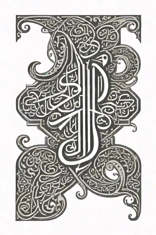 arabic calligraphy tattoo design idea