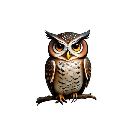 CUTE owl tattoo design idea