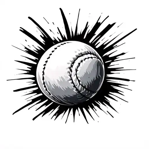 tennis ball tattoo design idea