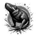 Mole tattoo design idea