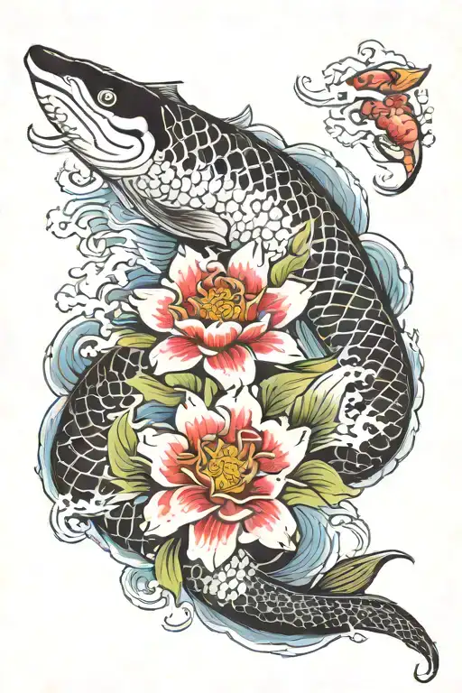 learn to swim tattoo design idea