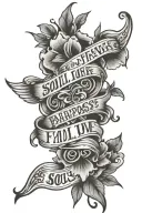 soul love faith purpose tattoo design idea