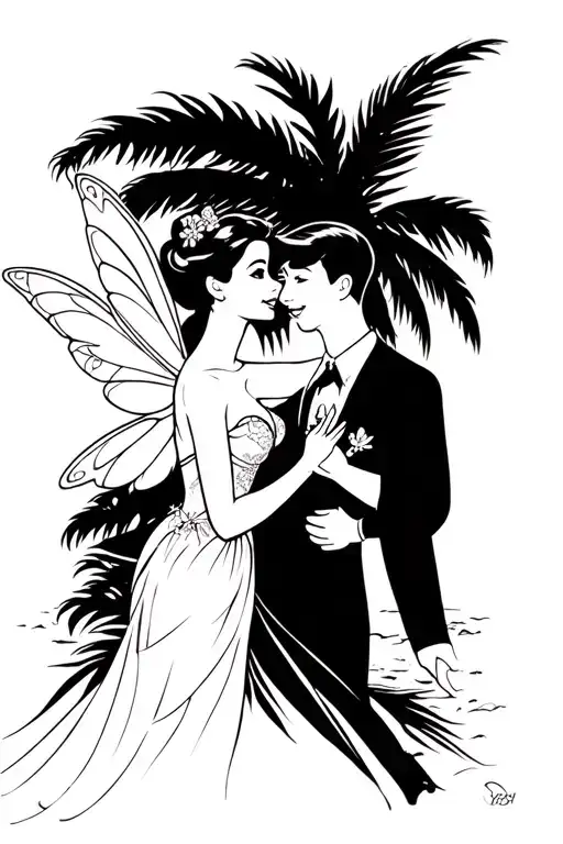 beach wedding disney cuba 2000 tinkerbell tattoo design idea