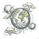 element earth tattoo design idea