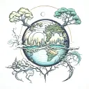 element earth tattoo design idea