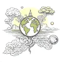 element earth tattoo design idea