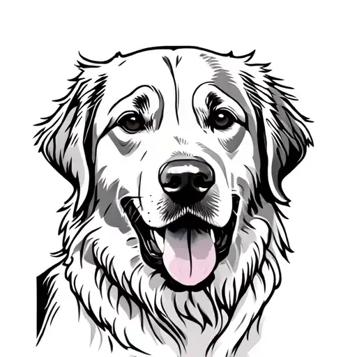 golden retriever with Lebron James  tattoo design idea