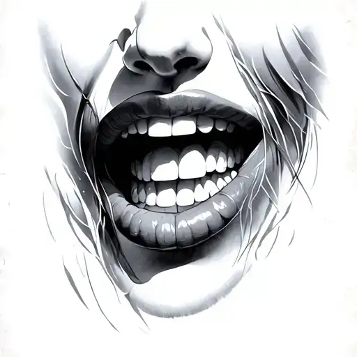 Throat tattoo design idea