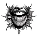Throat tattoo design idea