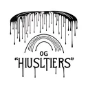 "OG HUSLTLERS" rain bow drip tattoo design idea
