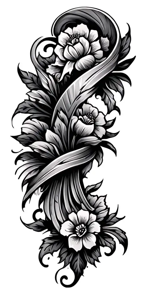 western filigree tattoo design idea