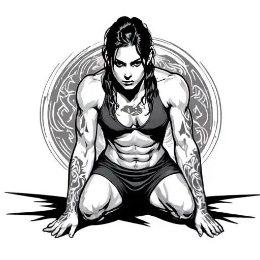 squat tattoo design idea