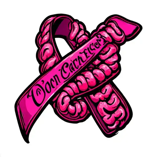 Colon Cancer ribbon tattoo design idea