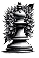 queen chess piece tattoo design idea
