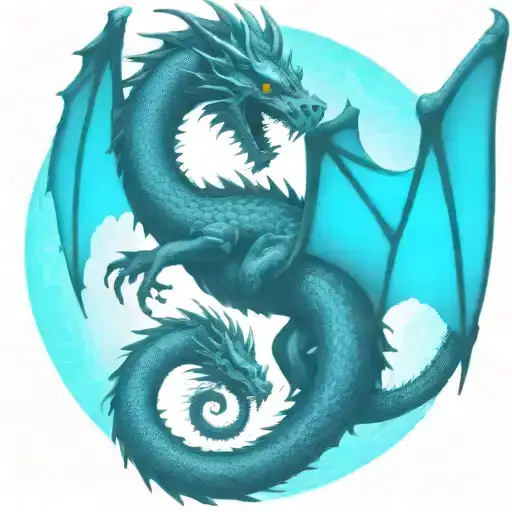 bipolar affectivity dragon two heads  tattoo design idea