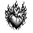 Set Your Heart Ablaze demon slayer tattoo design idea