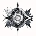 shamanic sacred geometry tattoo design idea