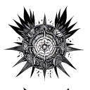 shamanic sacred geometry tattoo design idea