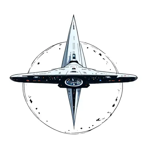 Star trek enterprise ship tattoo design idea