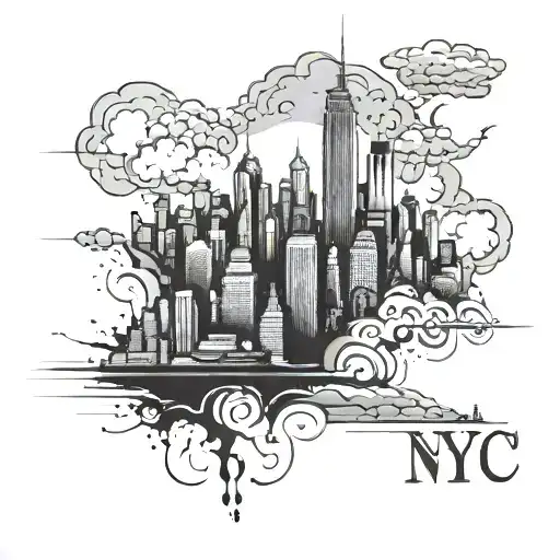 skyline nyc skyline tattoo design idea