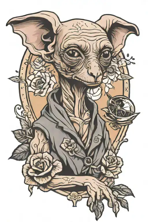 Dobby wearing tattoo design idea