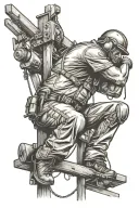 power lineman tattoo design idea