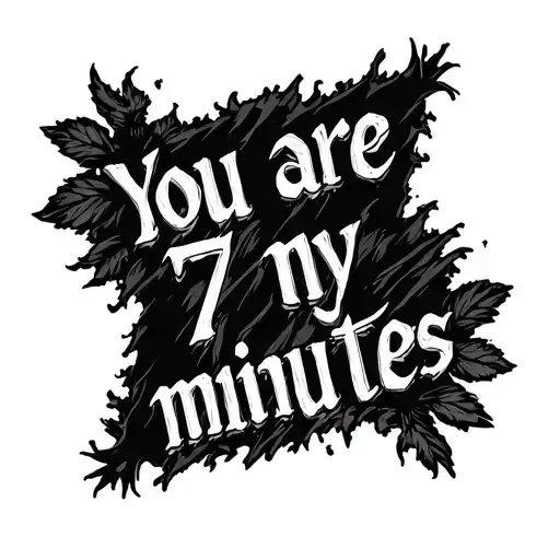"You are my 7 minutes " death surrounded tattoo design idea