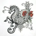 Design me a tattoo that says “for my brother and sister I’ll risk it all”. The words brother and sister will be in red i tattoo design idea