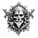 medieval art tattoo design idea