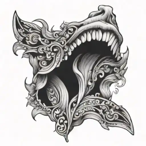 Throat tattoo design idea