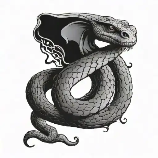 Slytherin snake ambition cunning pride tattoo design idea