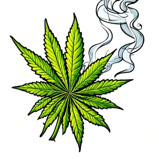 420 smoking weed tattoo design idea