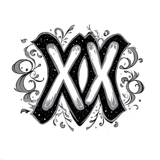 "XOXO" XO logo incorporated into the design tattoo design idea