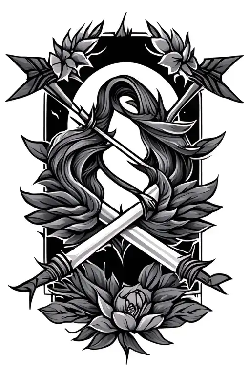 Bow And Arrow matching tattoos style tattoo design idea