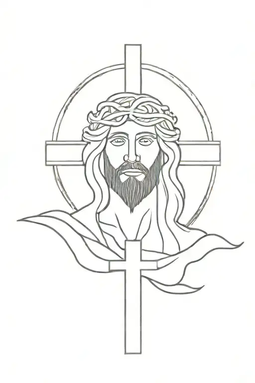 jesus cross tattoo design idea