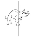 triceratops tattoo design idea