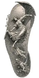 gustave dore death angel falling tattoo design idea
