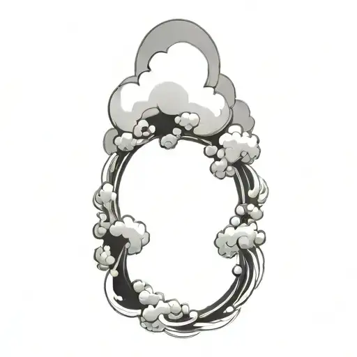 Coverup Clouds and Smoke tattoo design idea