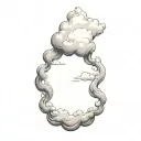 Coverup Clouds and Smoke tattoo design idea